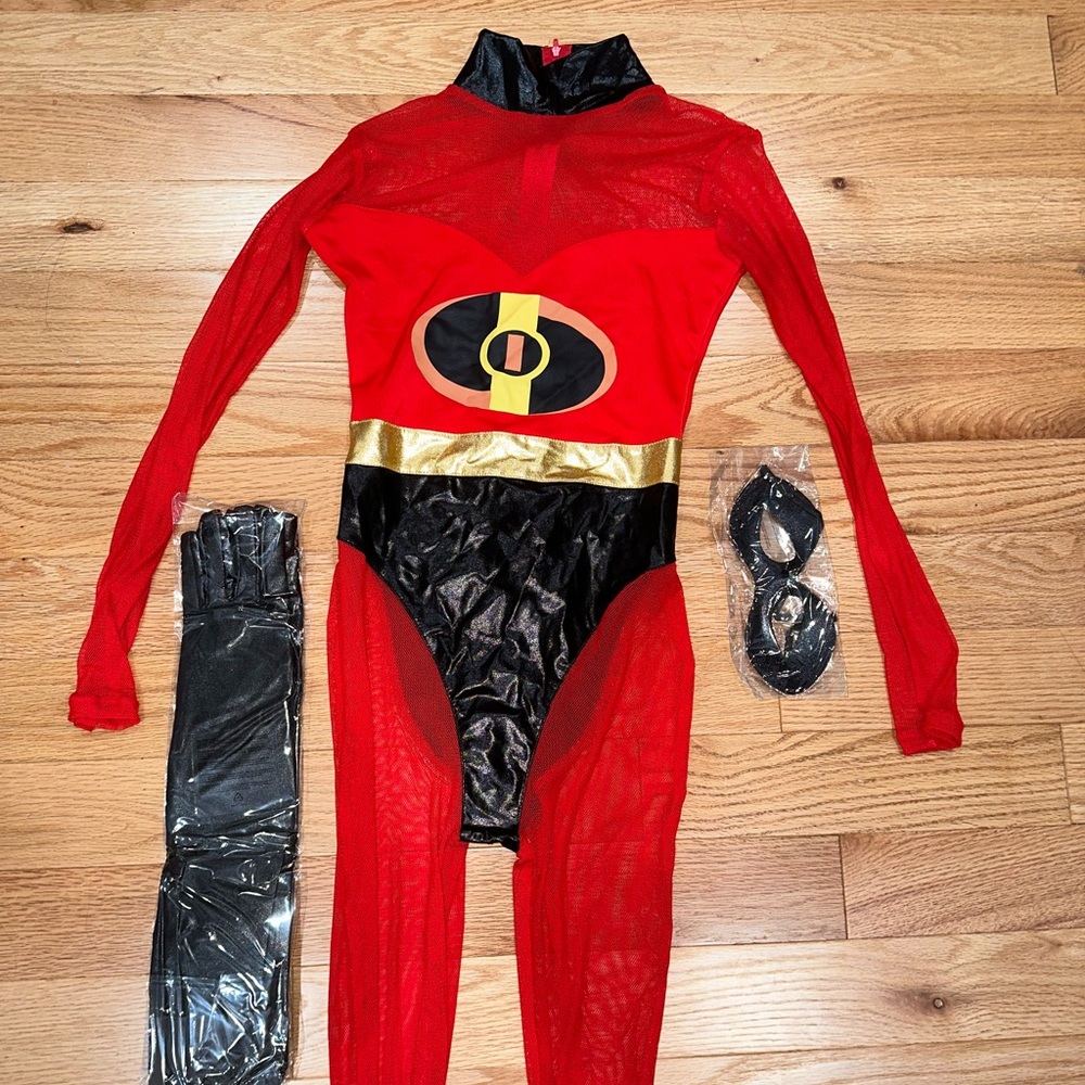 Full Sexy Halloween Mrs.Incredible Costume - Call Her Cool 3 Piece Costume Set